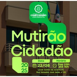 Prefeitura de Campo Magro e Defensoria Pública promovem o Mutirão Cidadão e Concilia Paraná